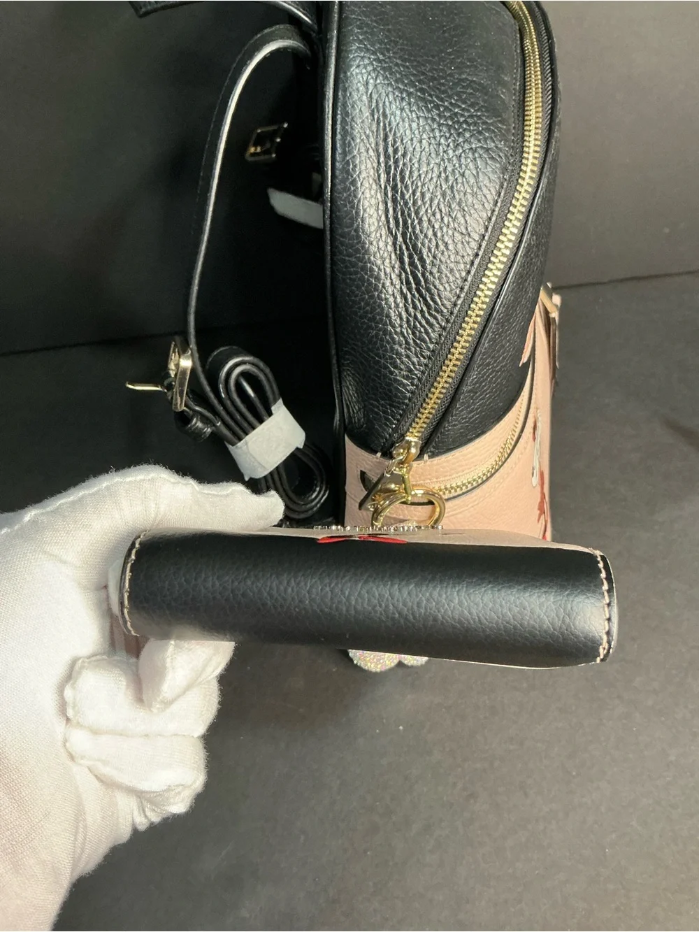 Kate Spade New York Minnie Mouse Medium Leather Backpack With Matching Wallet